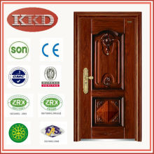 2014 nuevo diseño, puerta de acero de la seguridad KKD-105 para uso residencial con prueba de sonido